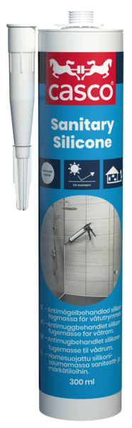 VÅTRUMSILIKON CASCO PLATINA 300ML, 12ST/KRT