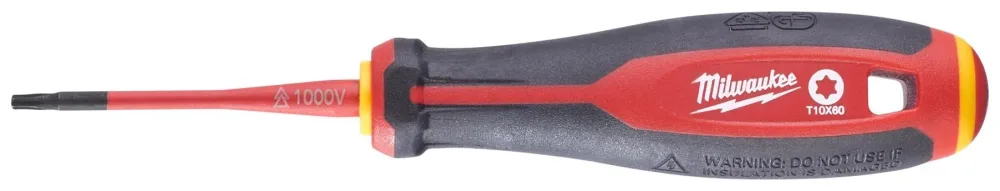 Milwaukee Tri-Lobe VDE Skruvmejsel 3-sidigt antirullhandtag T20 x 100 mm