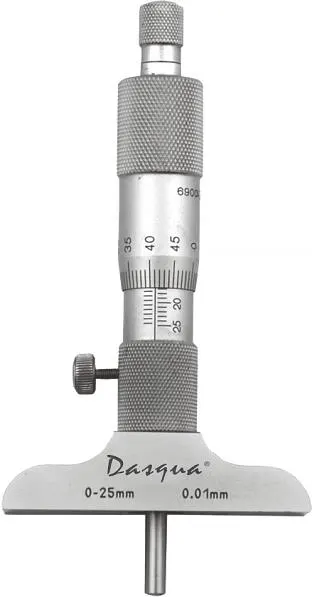 Dasqua 509505 Djupmikrometer slirkoppling, spindellåsning 0-300 mm