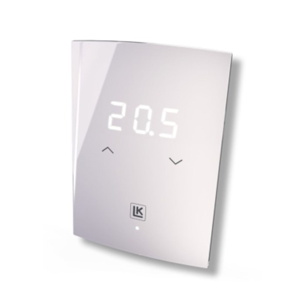 LK Rumstermostat S2 Strömlöst Öppen 24V AC IP30 Vit/Isgrå