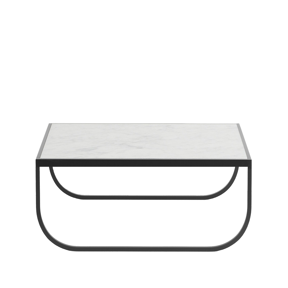 Tati High soffbord, marmor vit, char grey stativ