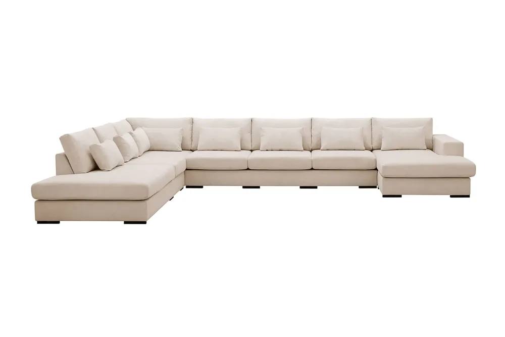 Grande Stor 7-sits U-Soffa med Divan Höger