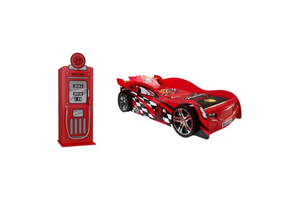 Säng med garderob Vipack Night Speeder Red Vipack Red