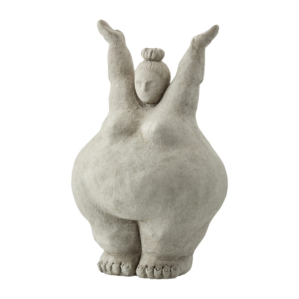 Serafina dekoration kvinna stående 28 cm, Grey