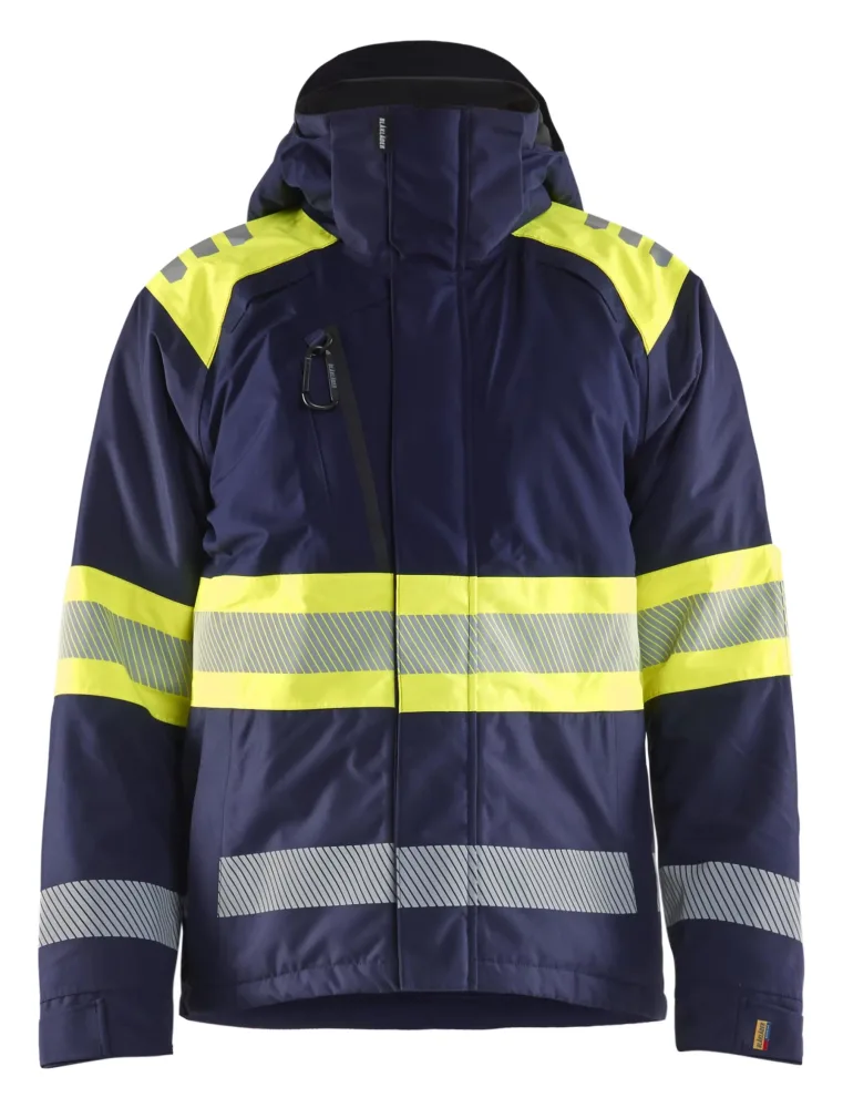 Blåkläder 448019778933XXXL Vinterjacka varsel, marinblå/gul 3XL - Bild 2