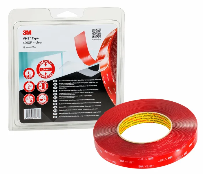 3M VHB TEJP 4910F TRSP 19MMX11M 1,0MM