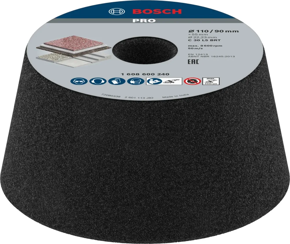 Bosch PRO Stone 1608600240 Slipskål konisk, 110 mm, K30