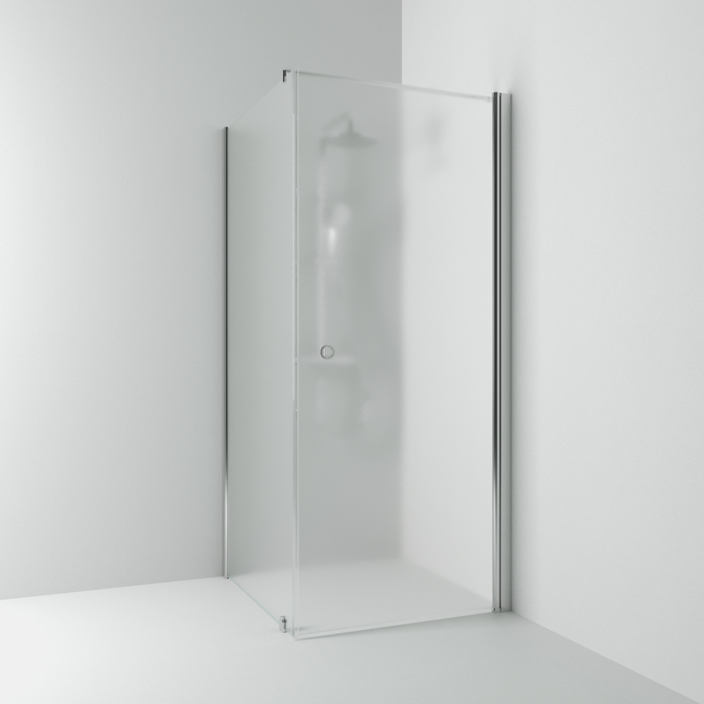 HÖRNDUSCH SVEDBERGS RAK/FAST SK HG BL/FR70X80, BLANK FROST INTHT 70X198X80CM