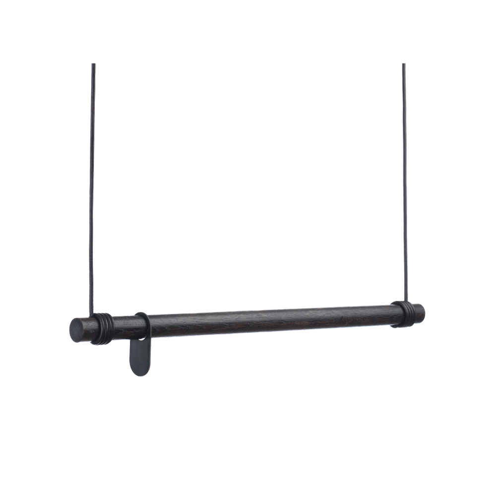 Swing klädhängare, oak black, m, snöre black