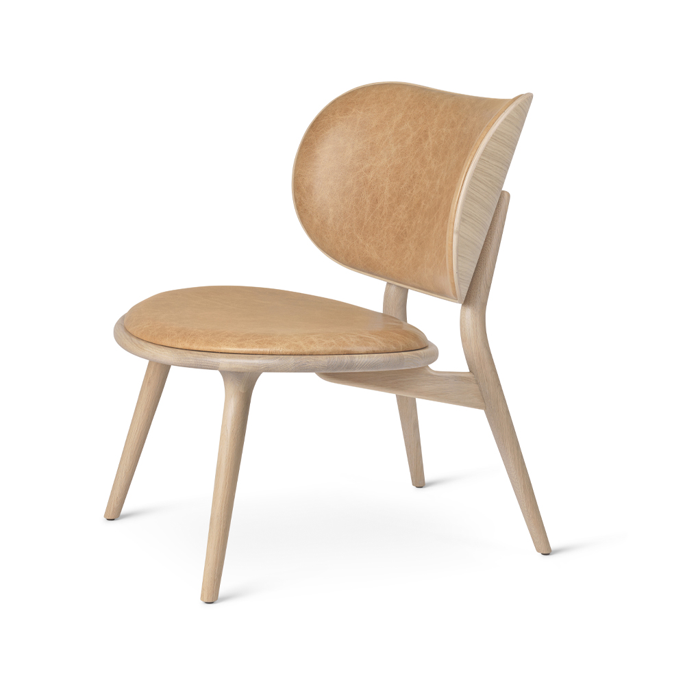 The Lounge Chair loungestol, Natural-mattlackat ekstativ