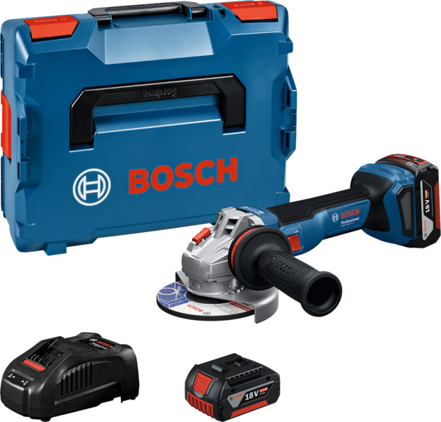 VINKELSLIP BOSCH GWS 18V-11 S 125MM, 2X5AH LB