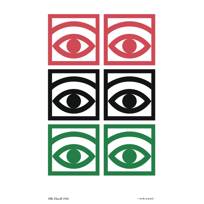 Ögon färg poster, 50x70 cm