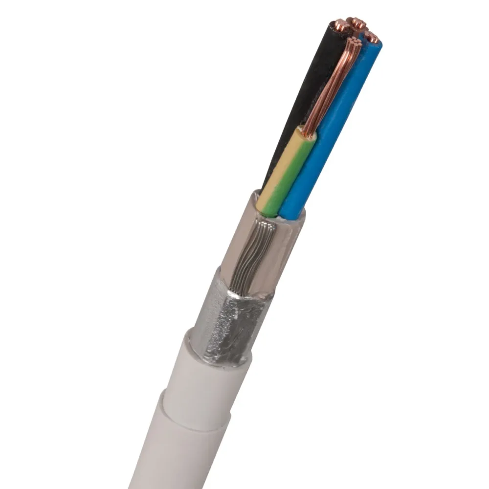 Nexans FQLQ Installationskabel 5G1.5 mm², 450/750V, vit 1 m, kapad