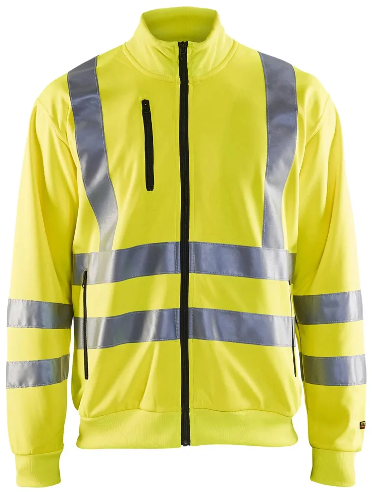 Blåkläder 335819743300XXL Varseltröja med dragkedja, varselgul Stl XXL