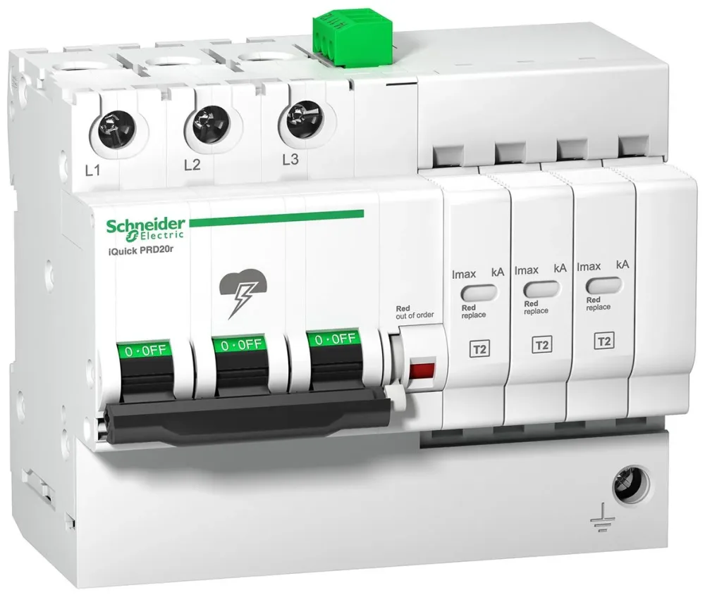 Schneider Electric A9L16297 Överspänningsskydd Quick PRD 20R, typ 2 3P+N - Bild 2