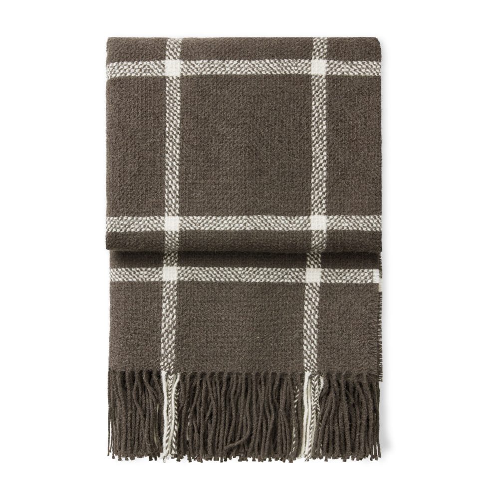 Tartan pläd 130x190 cm, Mocca