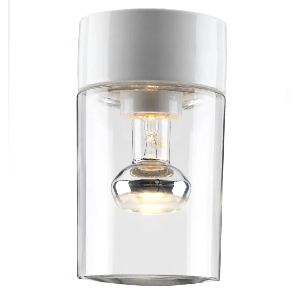 Ifö Electric Opus Takarmatur rak, IP54, E27, 100W, klar Svart