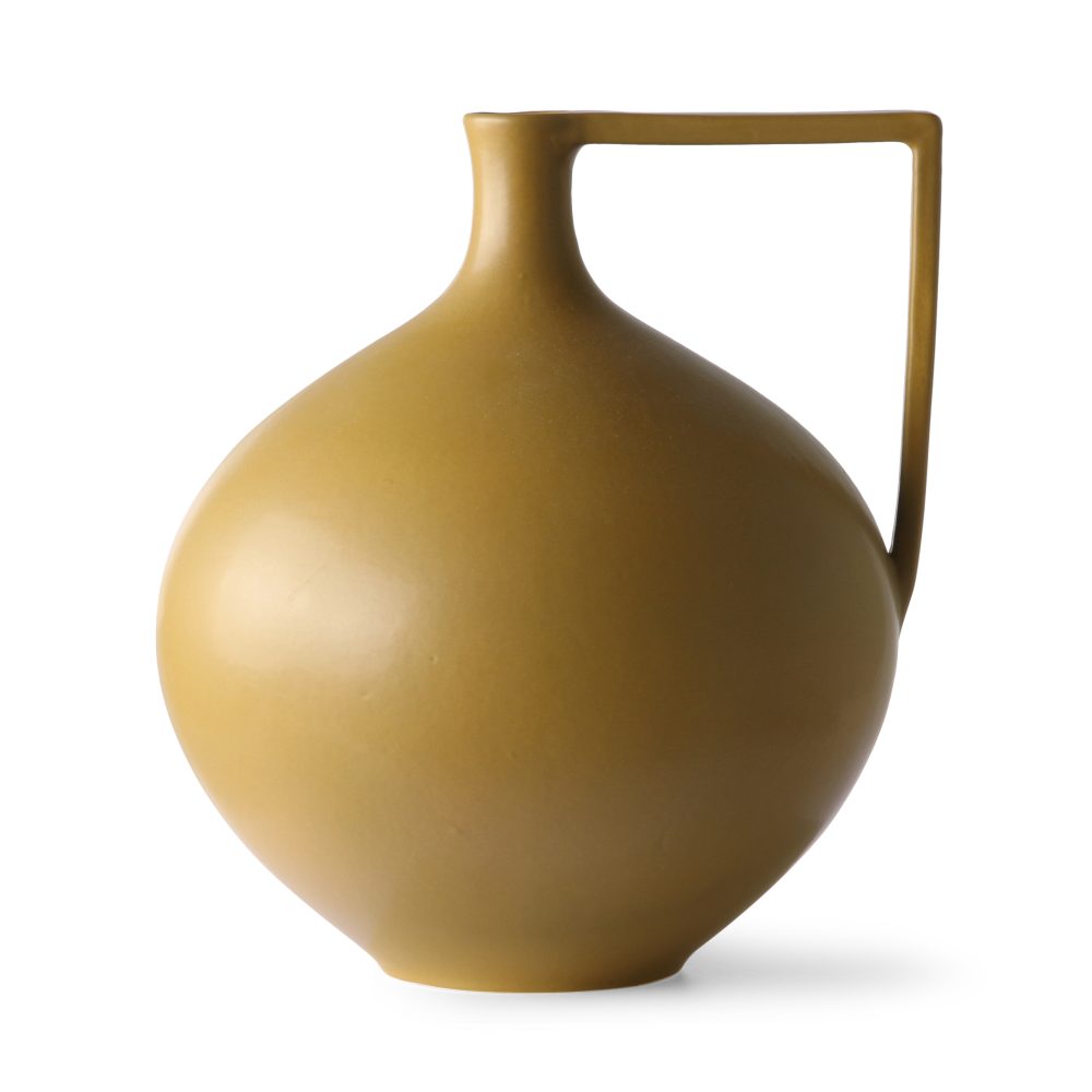 Ceramic Jar vas L 26,5 cm, Mustard