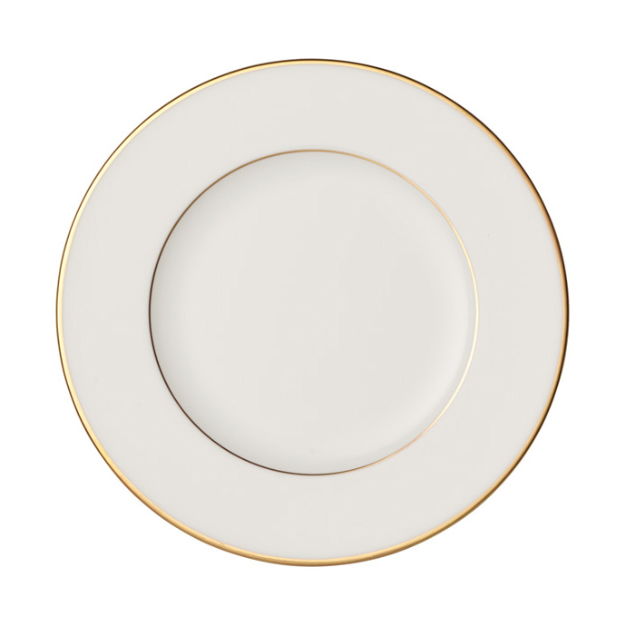 Anmut Gold frukosttallrik, Vit