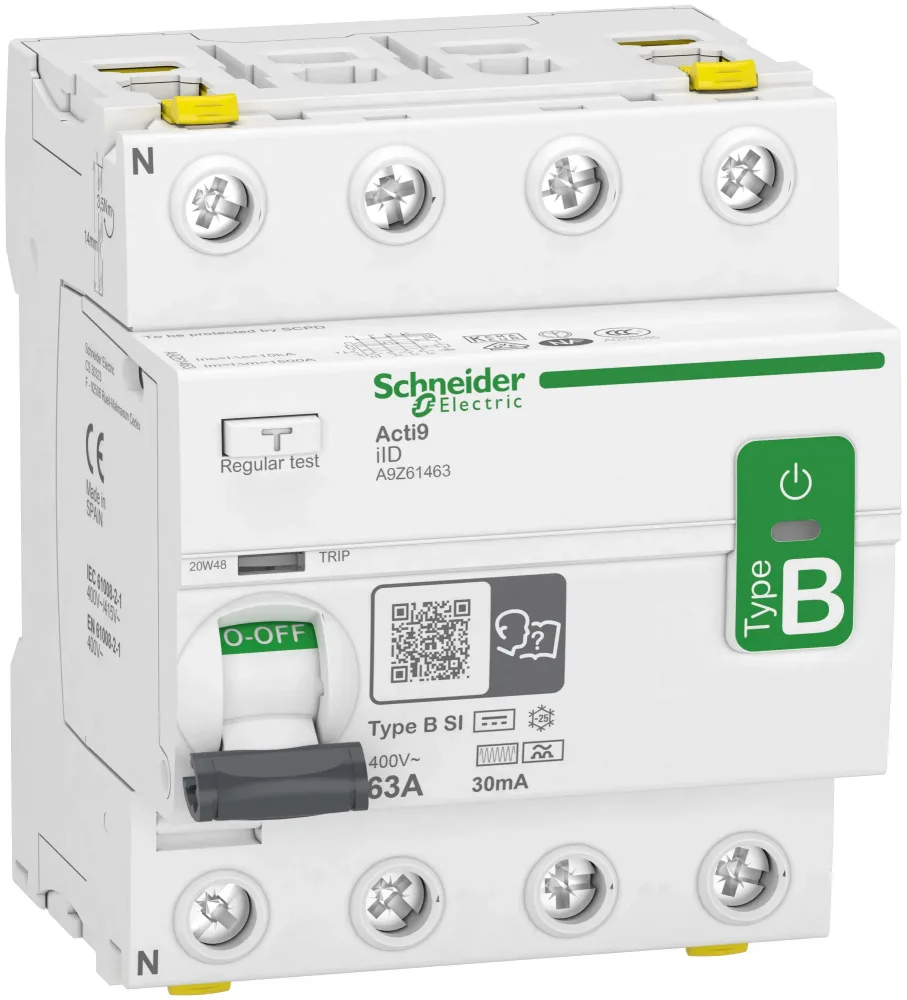 Schneider Electric Acti9 iID Jordfelsbrytare B-SI, 4-polig 40A, 300mA (S)