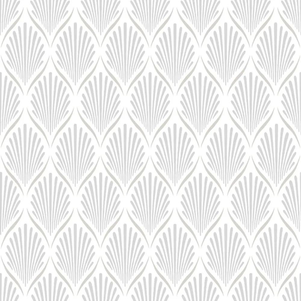 Blommor&blad Lilly 681-01 Vit Tapet | Stuvbutiken