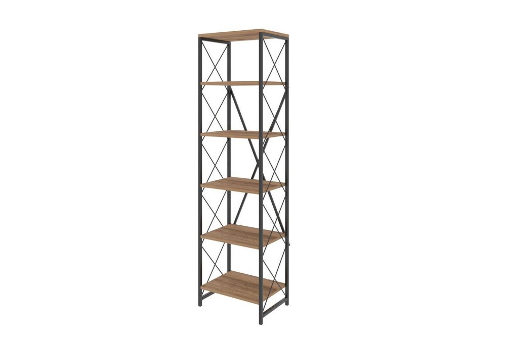 Hyllor Bokhylla Suadiye Atlantic Pine / Svart Grey Colored Wood,Svart