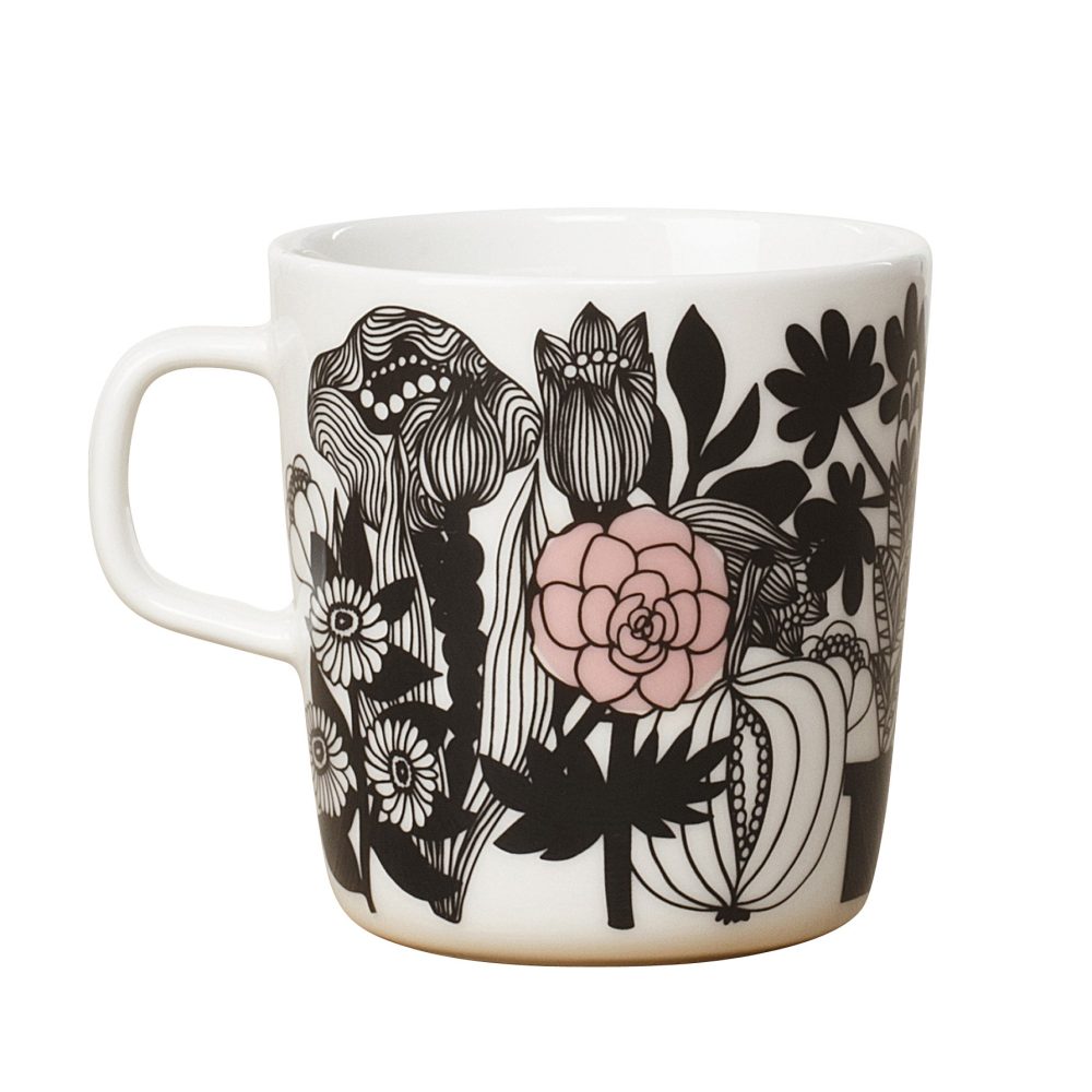 Siirtolapuutarha temugg 4 dl, svart-vit-rosa