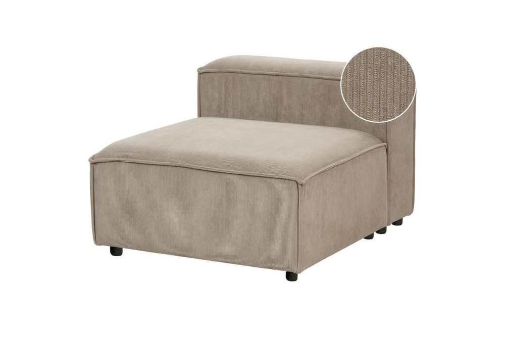 Sittsektion Ardal Taupe, svart, Manchestertyg