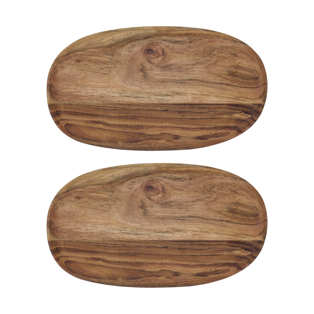 Wood bricka 19x33 cm 2-pack, Natur