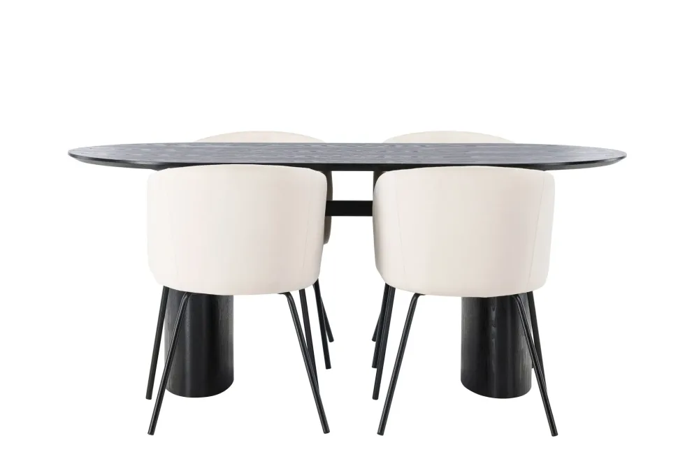 Isolde Matgrupp 180 cm Oval med 4 Berit stolar