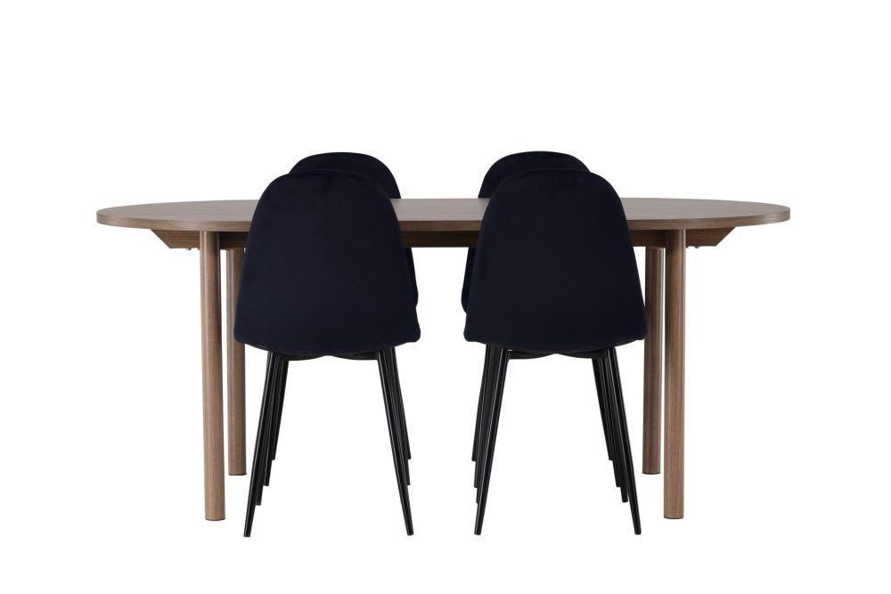 Andy Matgrupp 180 cm Oval med 4 Polar stolar