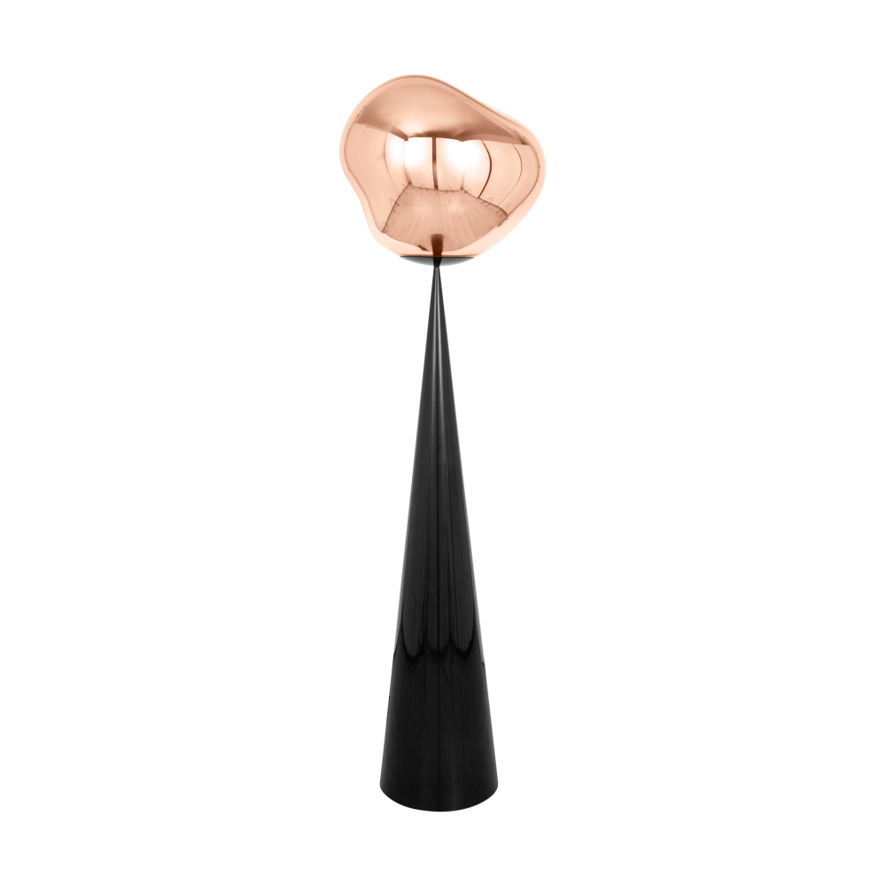 Melt Cone fat golvlampa LED 174,5 cm, Copper