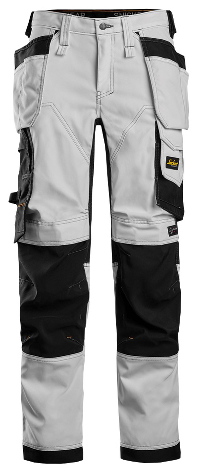 ARBETSBYXA SNICKERS WORKWEAR DAM HF AW VIT/SVART, STL 036