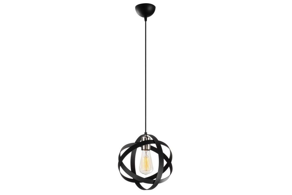 Taklampa Voroa Svart / Nickel