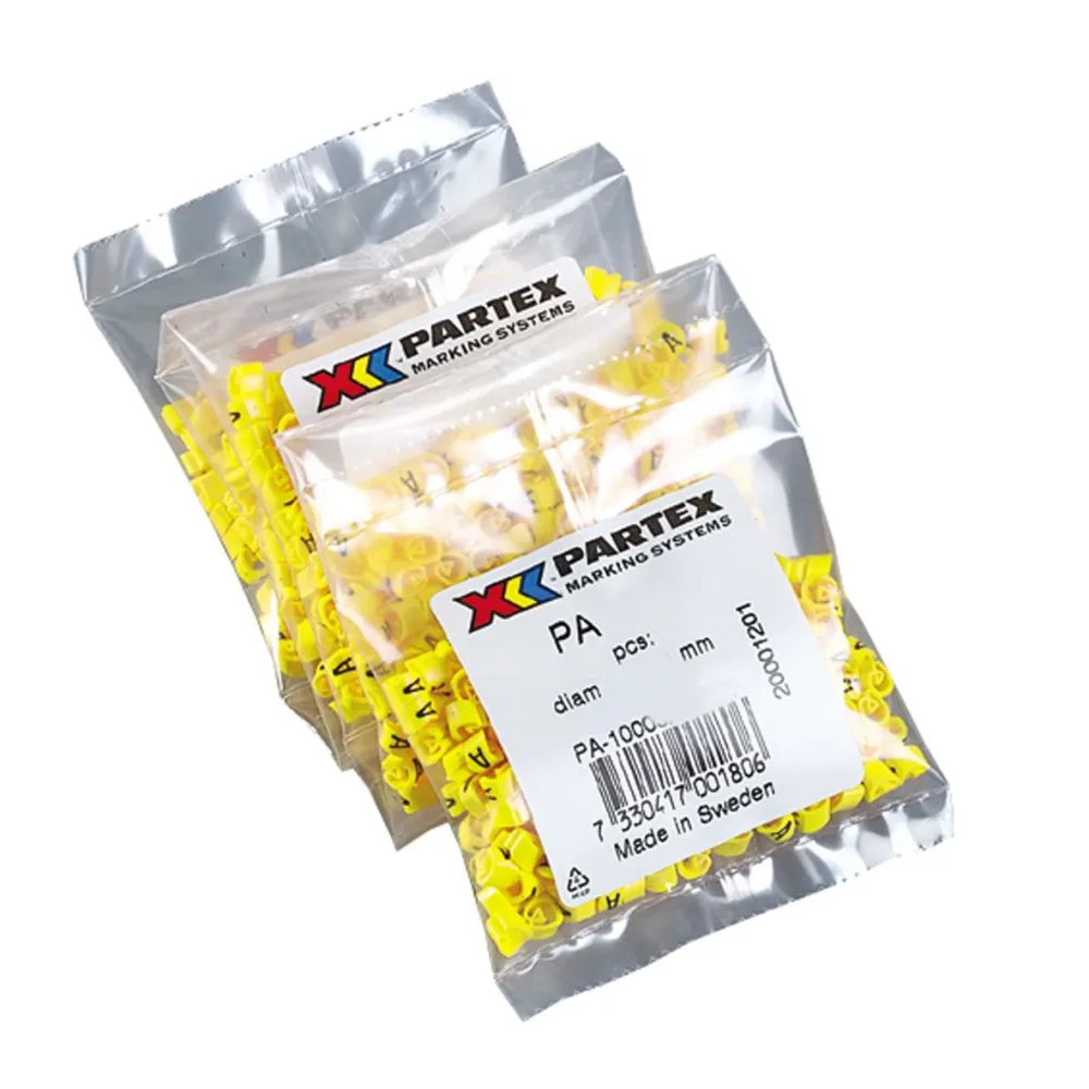 Partex PA1691/N Kabelmärkning N, Ø2,5-5 mm, 200-pack