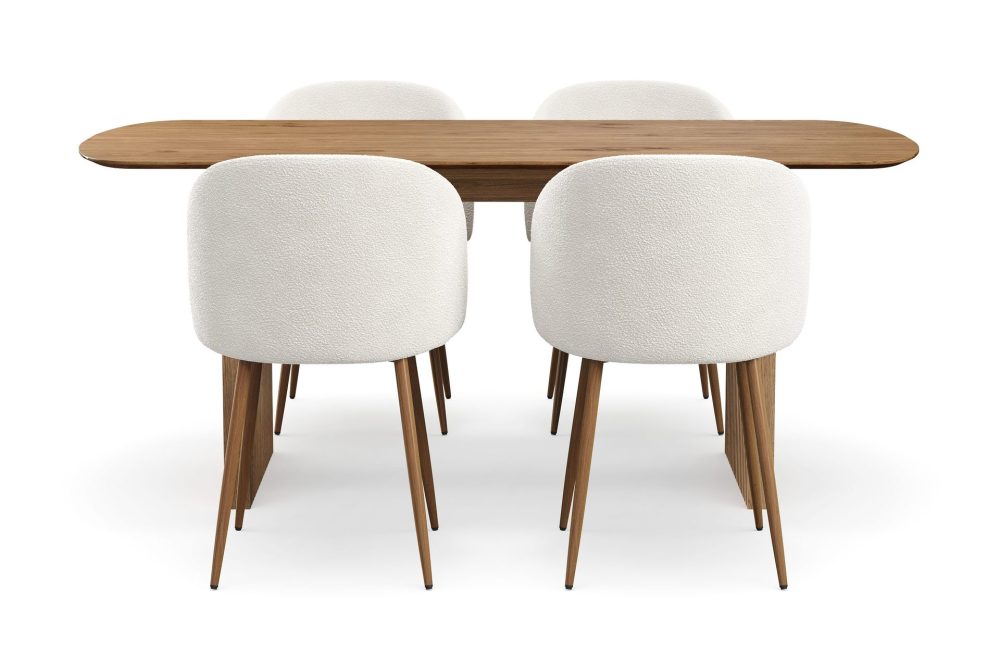 Richeto Matgrupp 180 cm med 4 Greya Matstolar med Armstöd