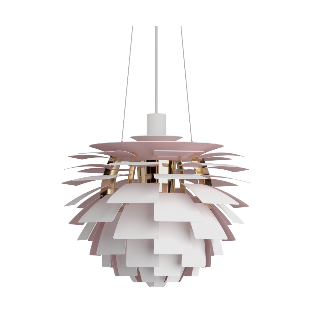 PH Artichoke Anniversary jubileumsutgåva pendel, Matte white-pale rose Ø48 cm