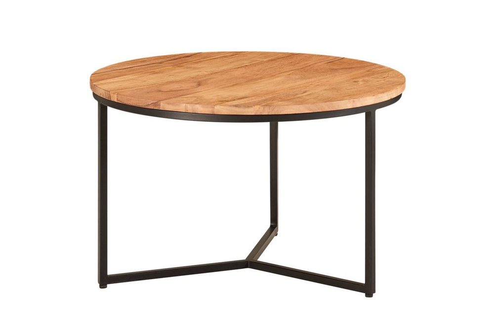 Soffbord Wohnling Massivt trä 60 cm Rund Modern