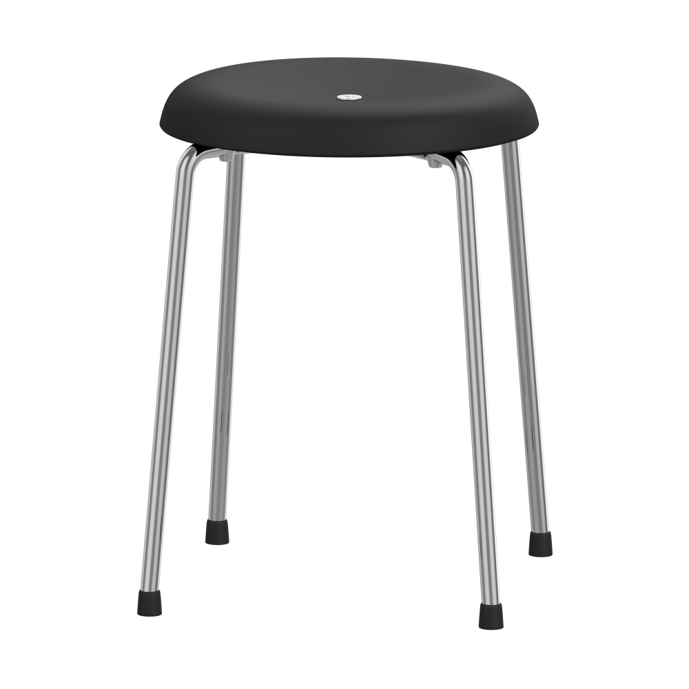 Taburett pall, Svart-kromat stativ, 45 cm