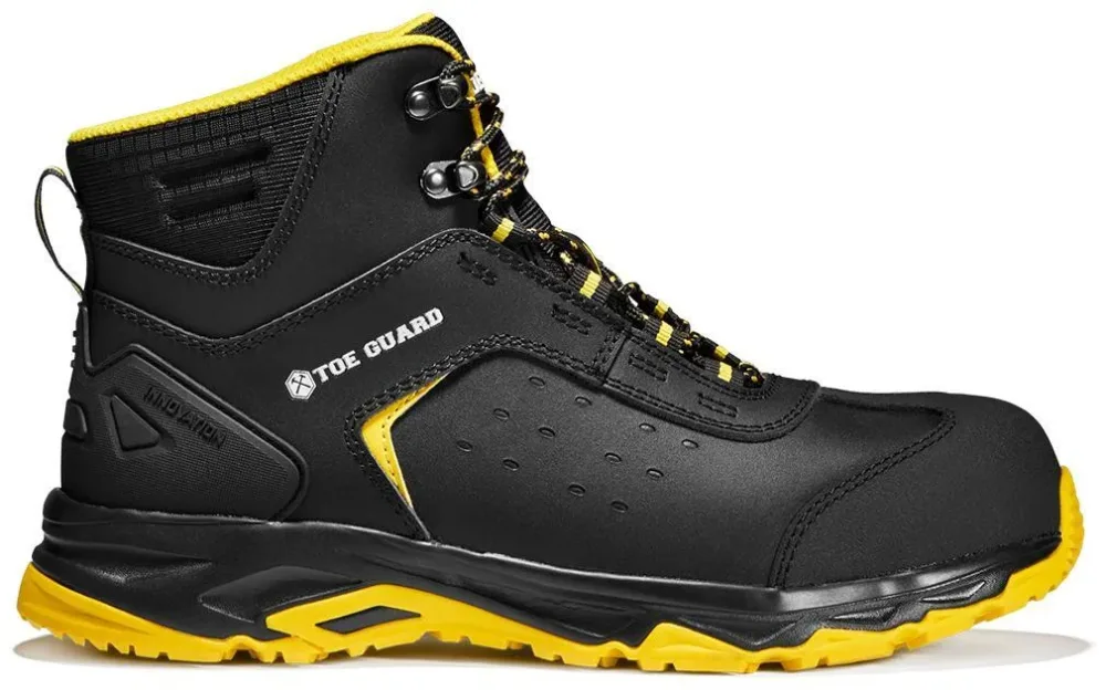 Toe Guard Wild Mid Skyddskänga svart/gul, S3, glasfiberhätta 36
