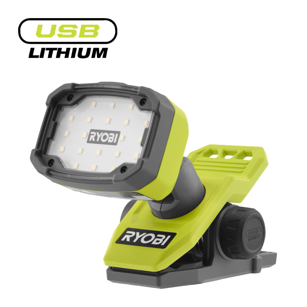 LAMPA RYOBI MED KLÄMFÄSTE RLC4-0