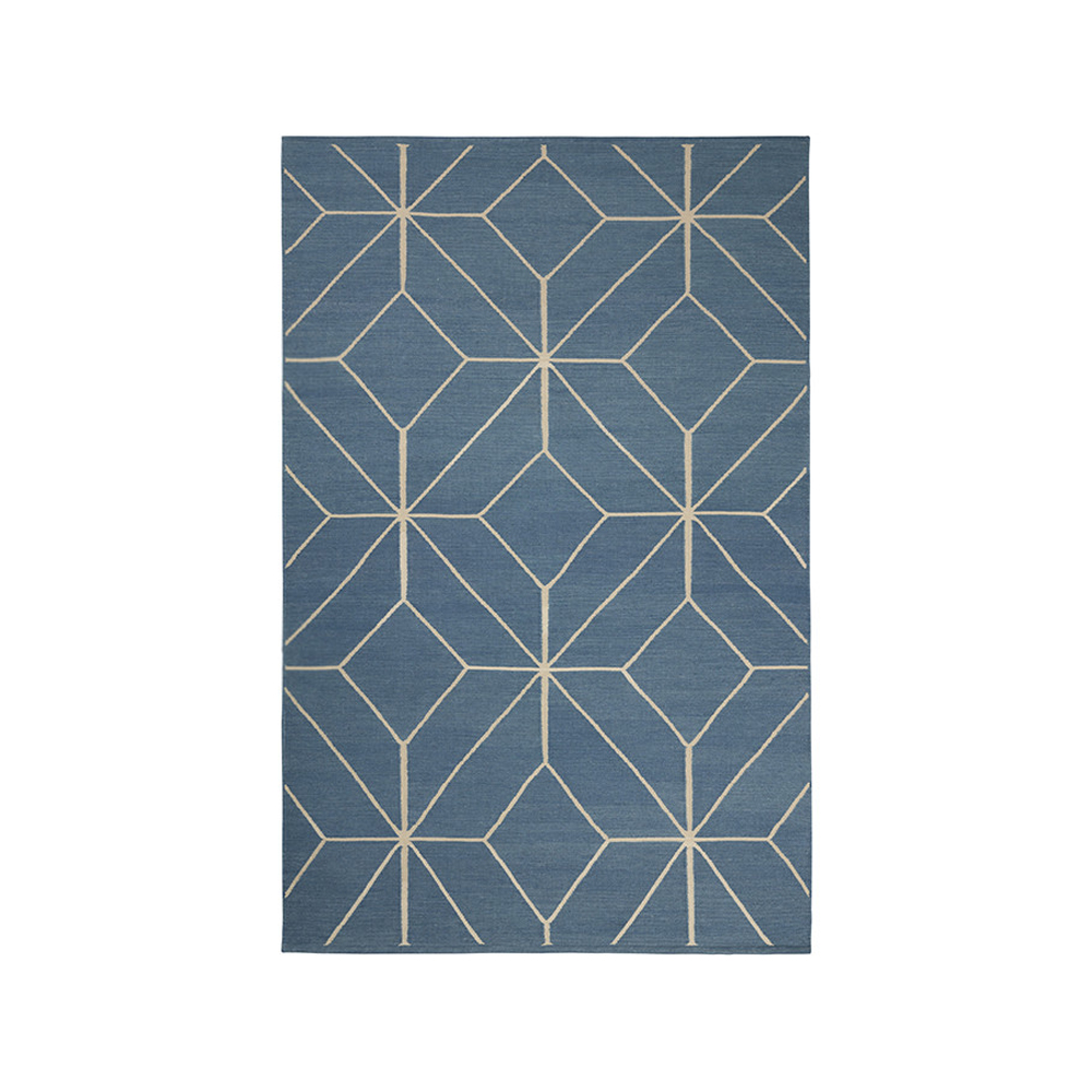 Ayur matta, heaven blue/offwhite, 180x270 cm