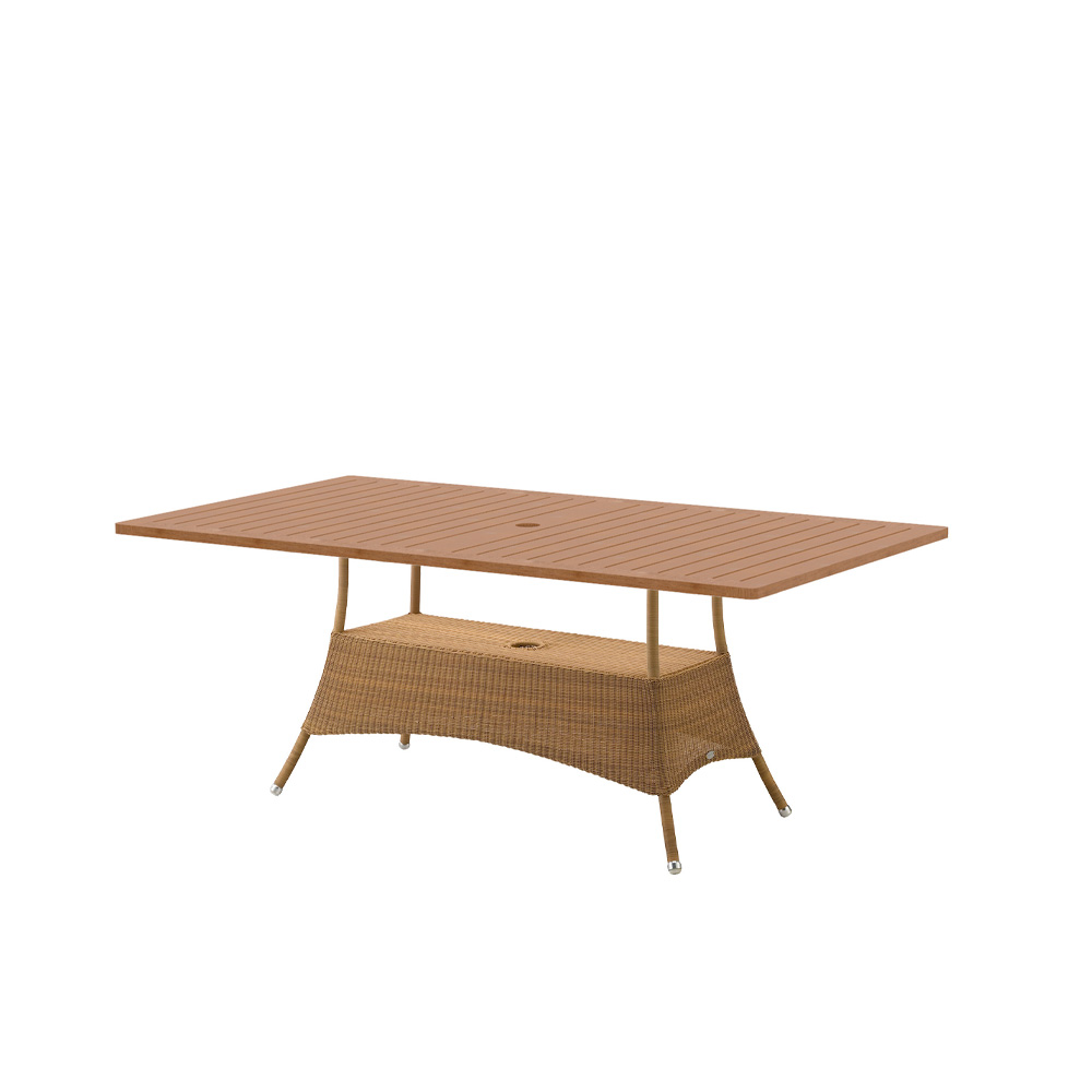 Lansing matbord 100x180 cm, Teak-weave natur