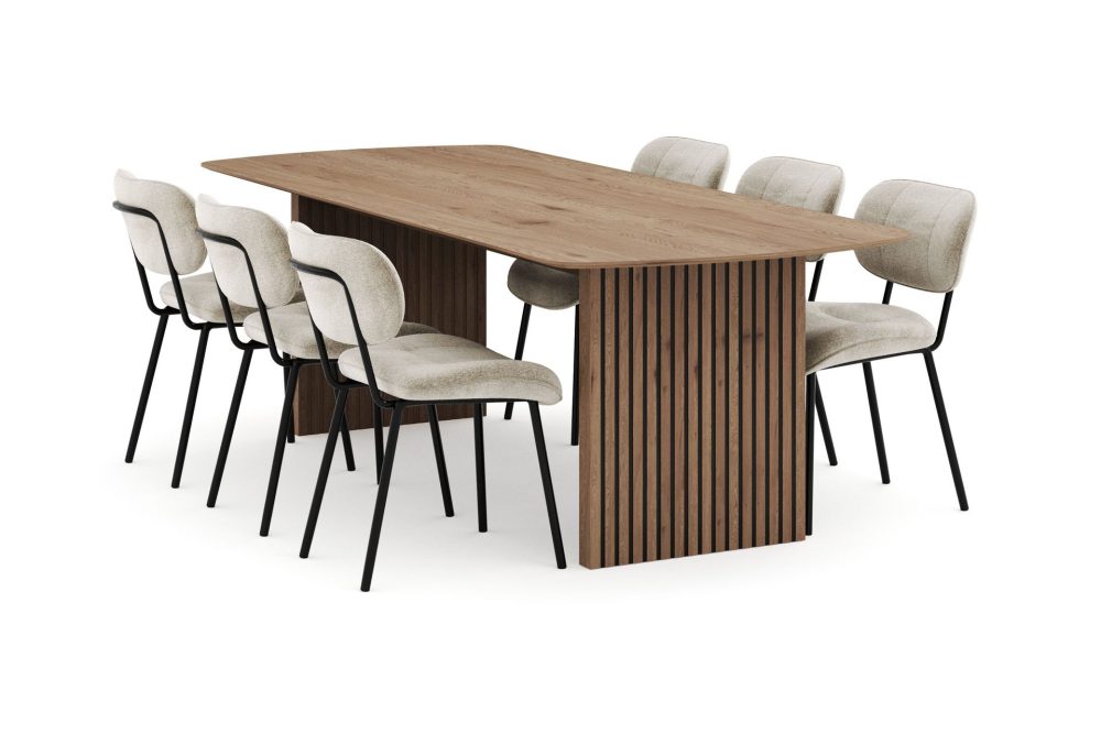 Richeto Matgrupp 240 cm med 6 Cyana Matstolar