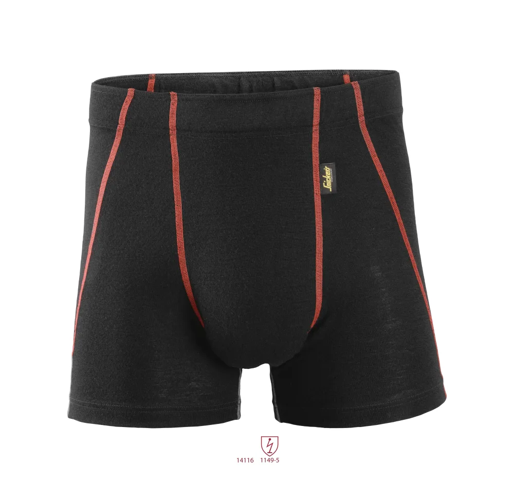 Snickers Workwear 9464 ProtecWork Boxerkalsong svart, flamskydd M