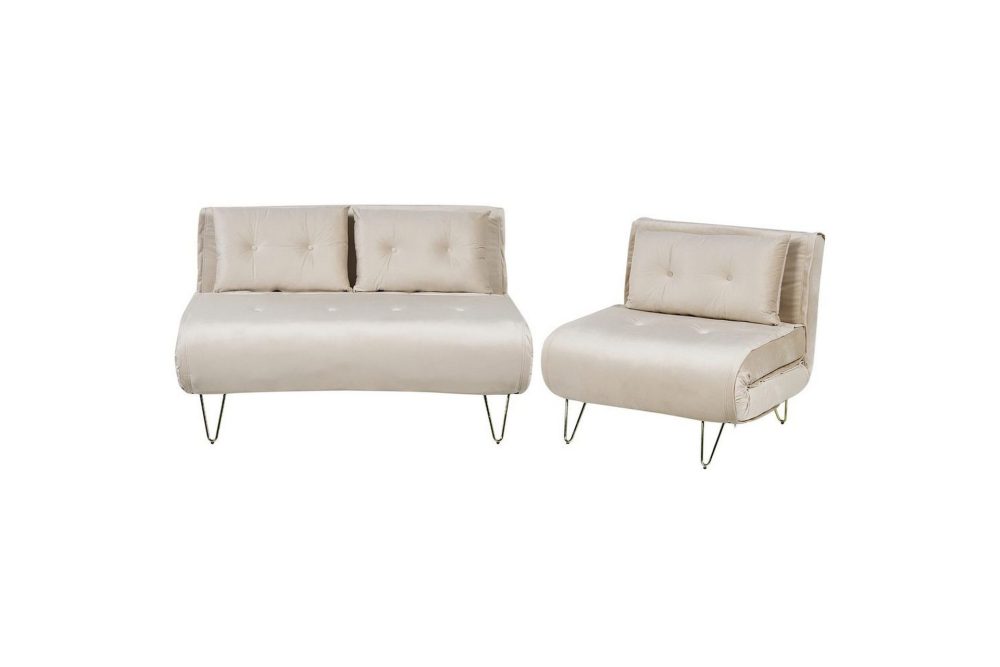 3-sitssoffa Vestfold Beige, guld