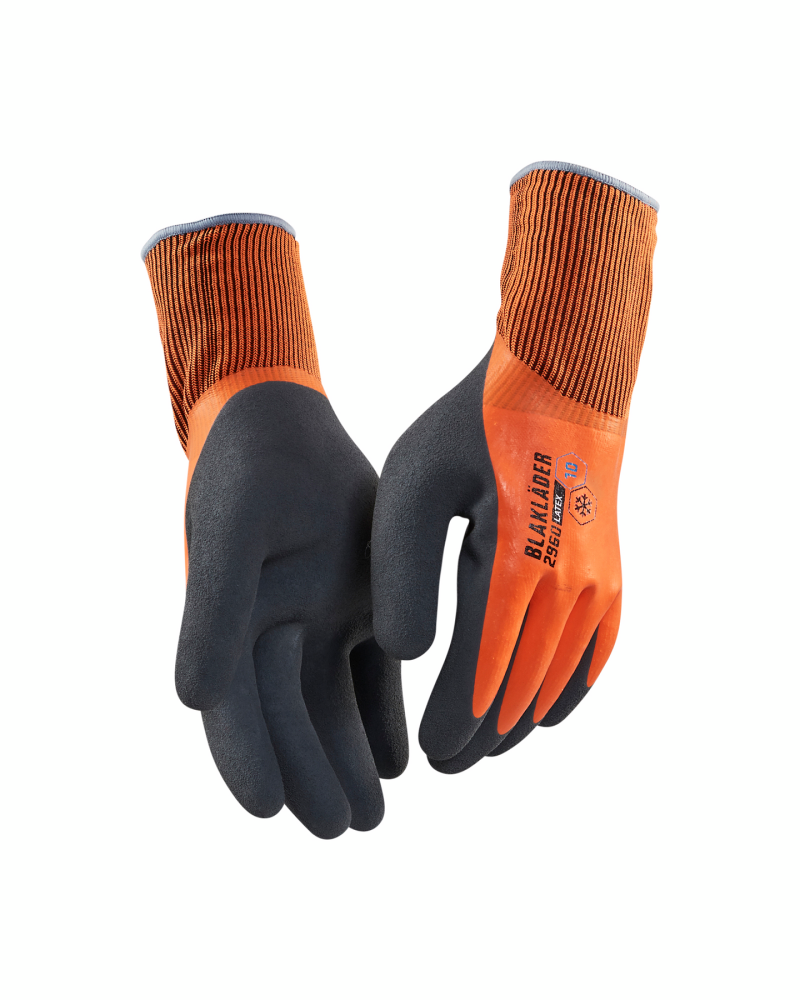 ARBETSHANDSKE BLÅKLÄDER 2962 1451, VINTERFODRAD LATEXD ORANGE 9