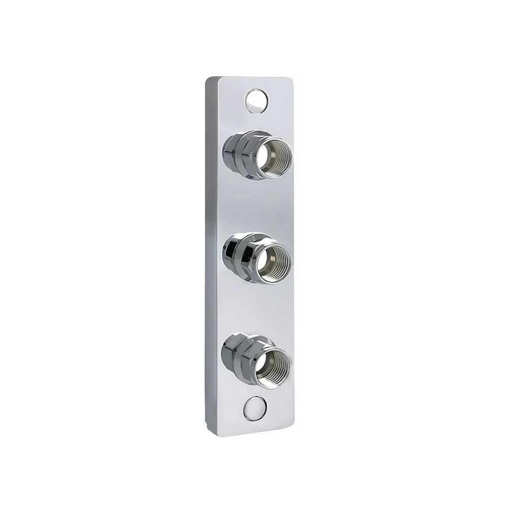 Väggbricka Designline Trippel 60mm.G15 - Ø16 Pex Förkromad