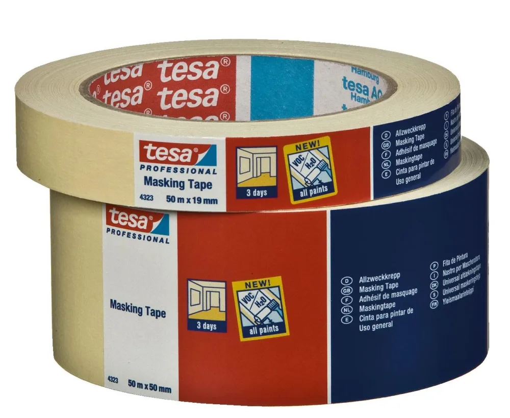 Tesa 4323 Maskeringstejp beige 50 m x 19 mm