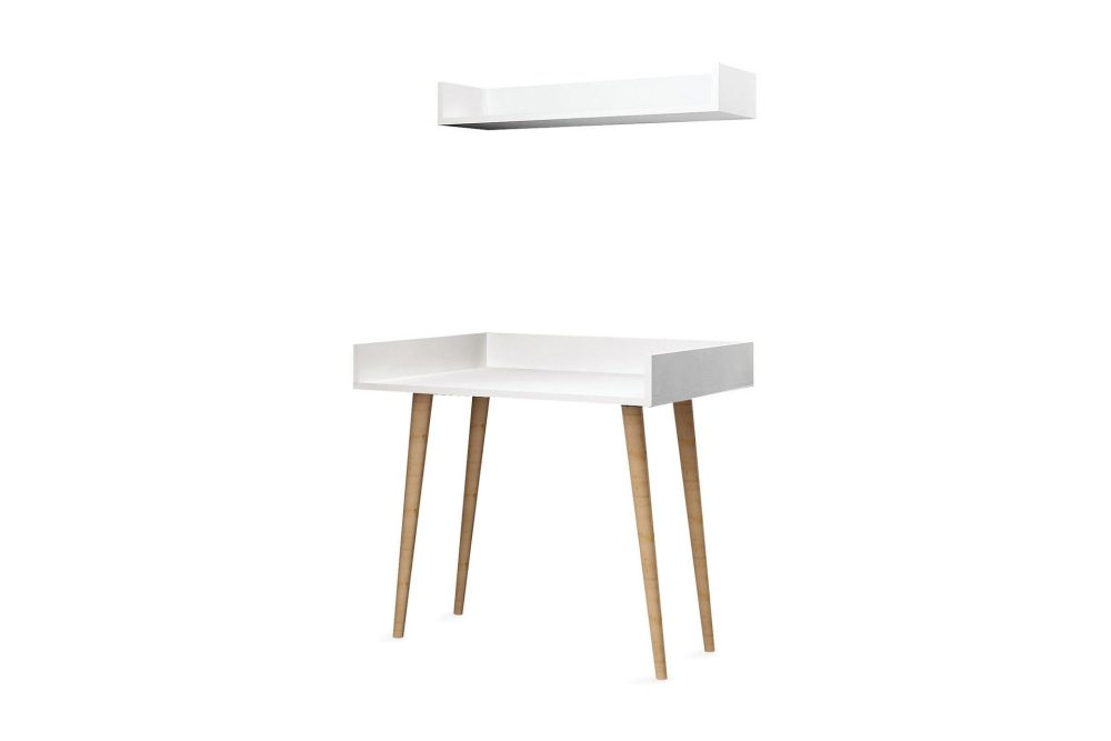 Skaberg Skrivbord 90 cm med Förvaring Vägghylla